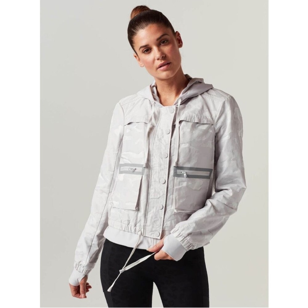 Blanc Noir Skyfall Aviator Jacket Grey Camo Size Small